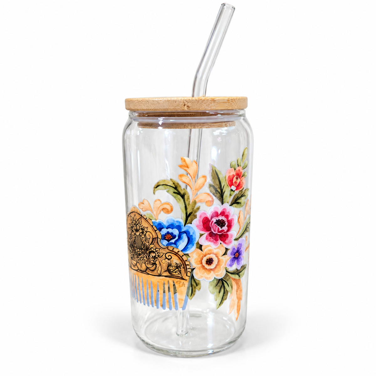 Tarro de Cristal Flor i Peineta