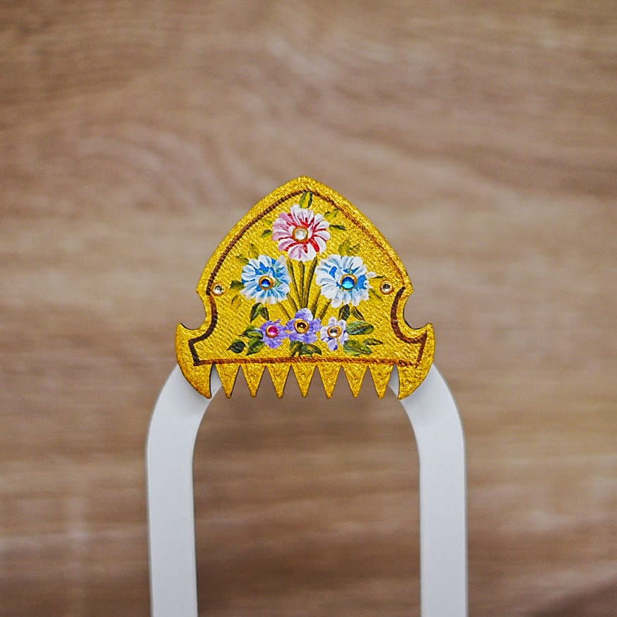 Pin peineta pintado a mano