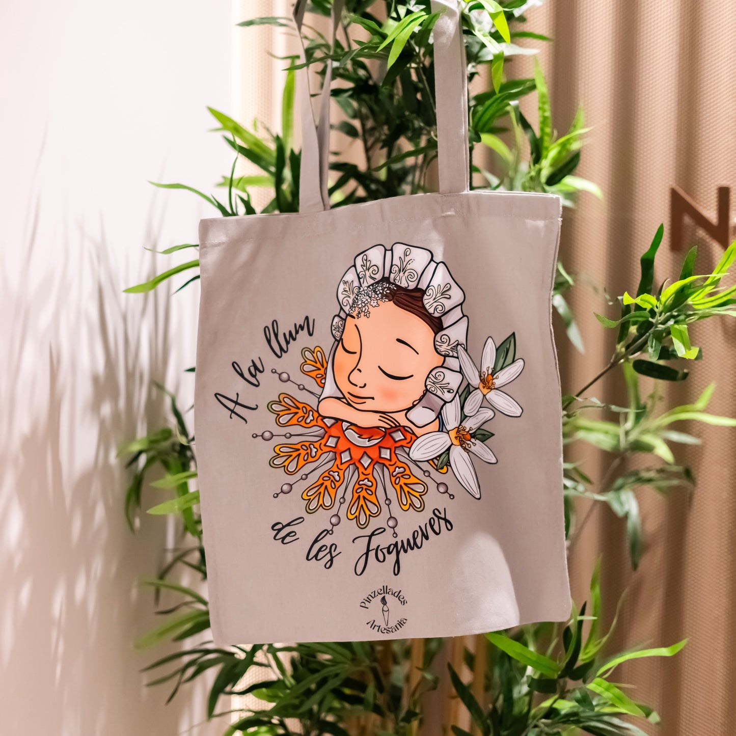 Totebag Alicantina "A la llum de les Fogueres"