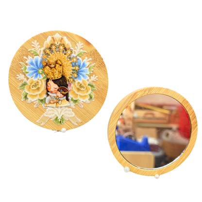 Espejo de mano bambú