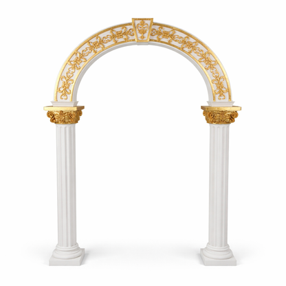 Pack columnas grandes + arco dorado