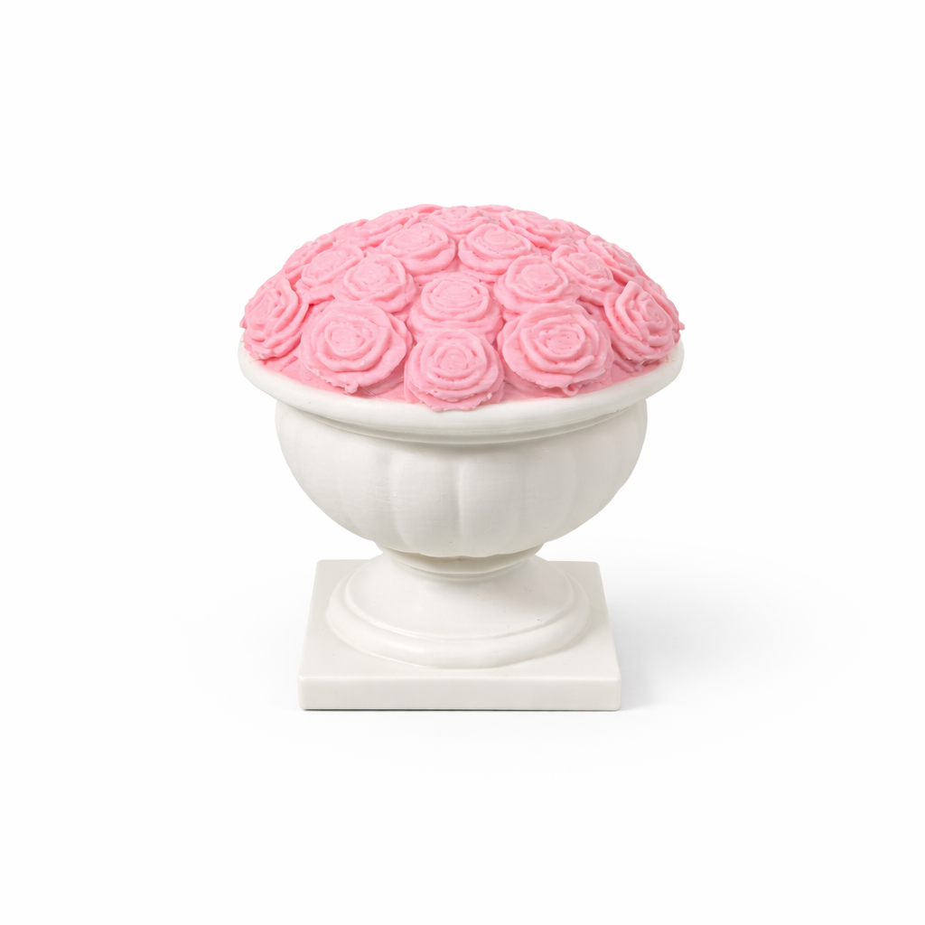 Jarrón pequeño y mediano con rosas