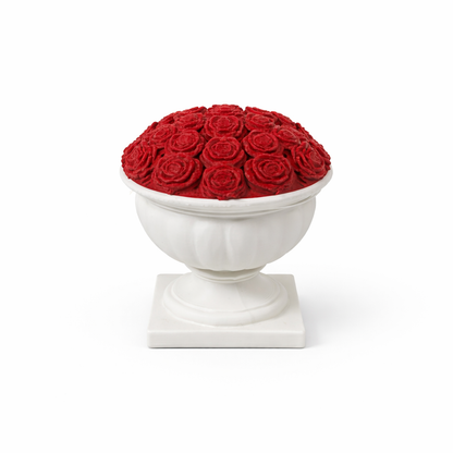 Jarrón pequeño y mediano con rosas