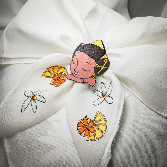 Sujetapañuelos planos de Angeleta Valenciana personalizada