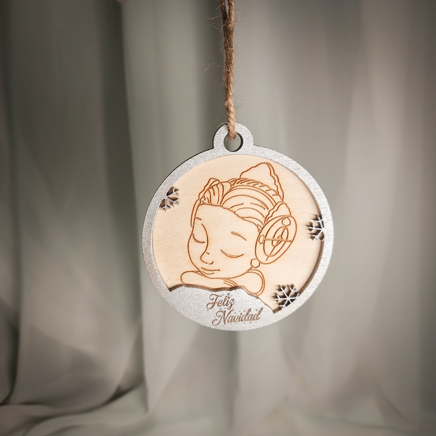 Adorno de Navidad de madera de Angeleta