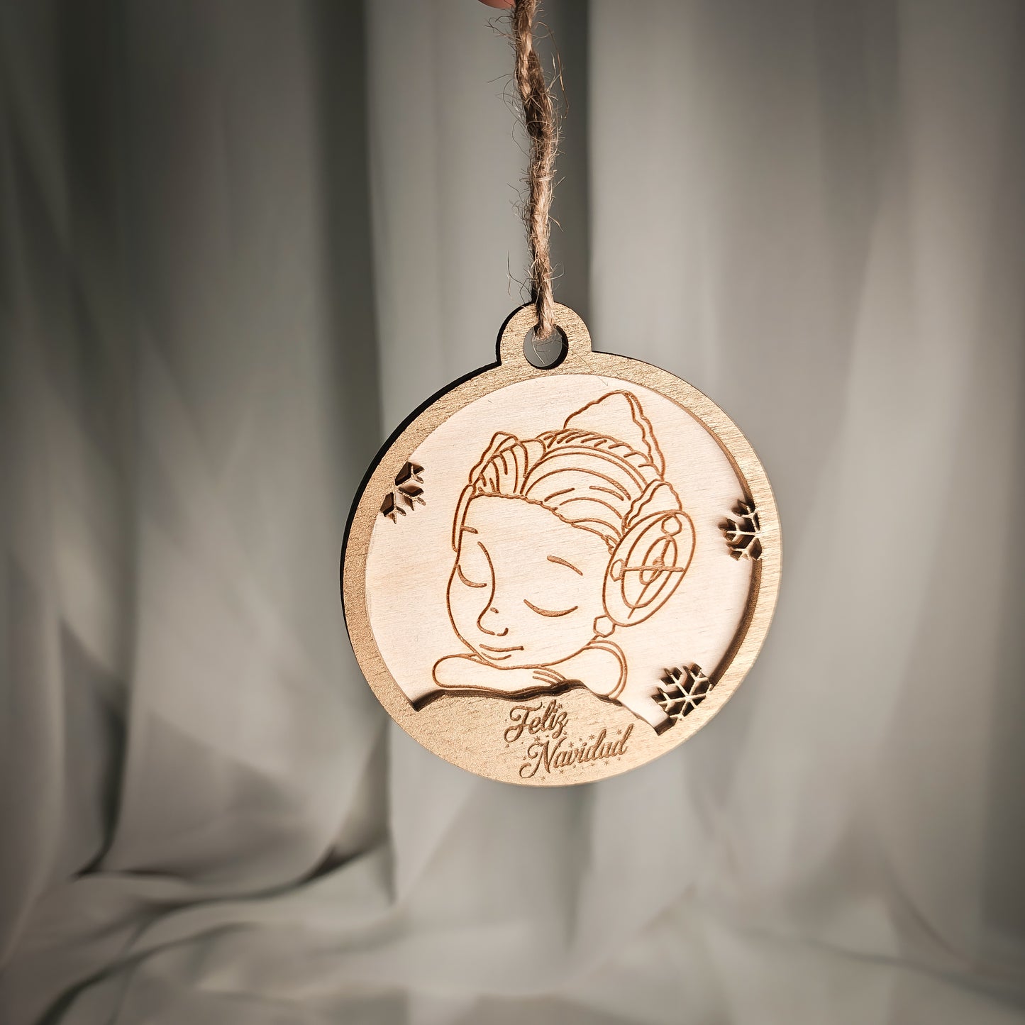 Adorno de Navidad de madera de Angeleta