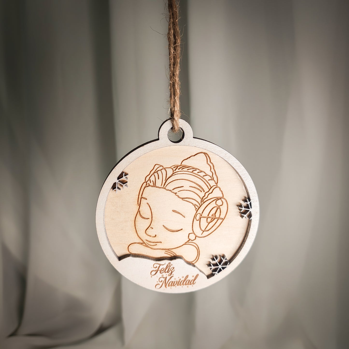 Adorno de Navidad de madera de Angeleta