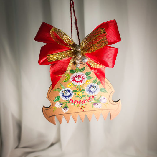 Adorno de árbol de navidad Peineta pintada a mano