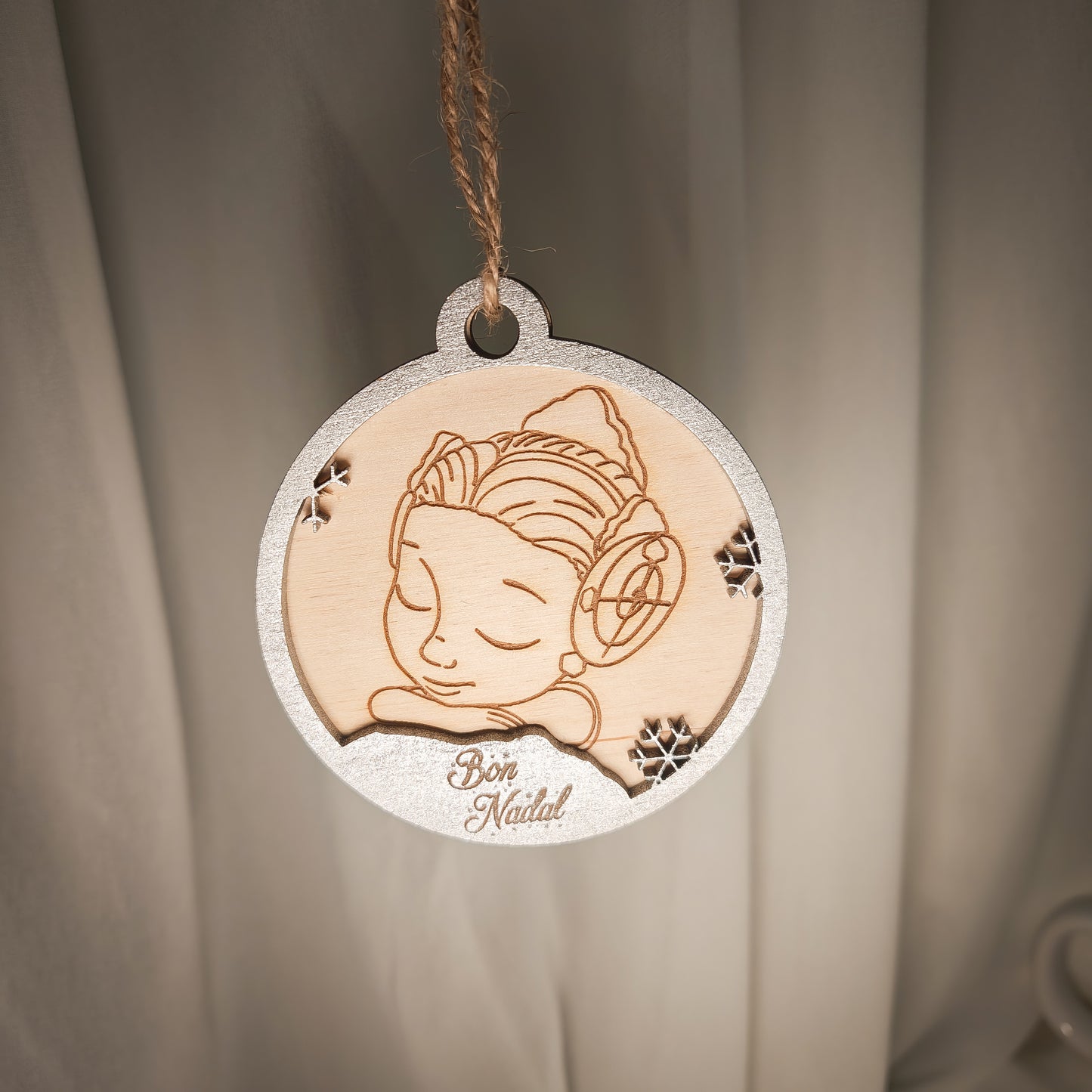 Adorno de Navidad de madera de Angeleta