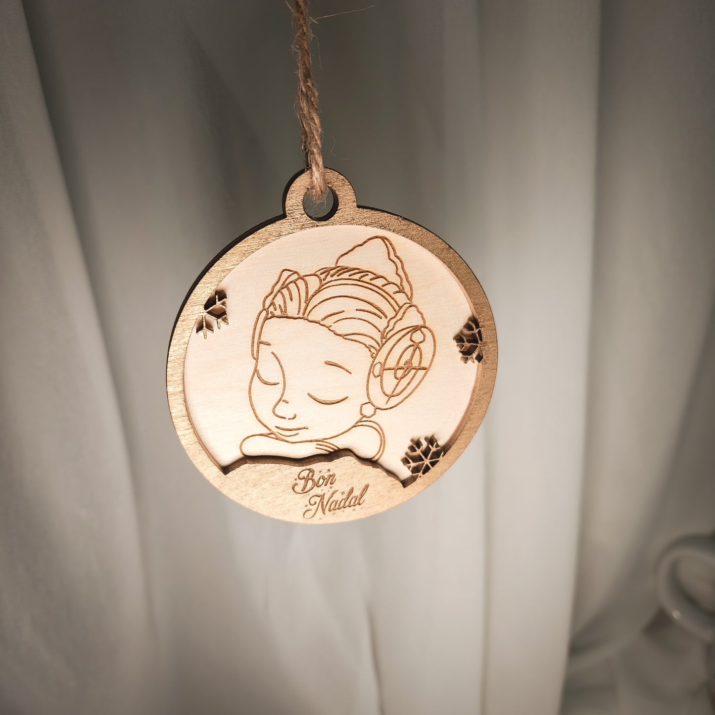 Adorno de Navidad de madera de Angeleta