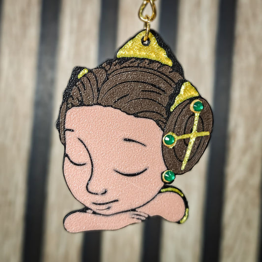 Llavero de Angeleta Valenciana personalizada